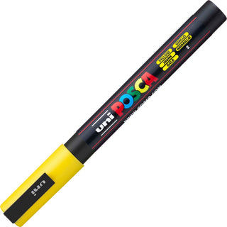 uni-posca-pc-3m-paint-markers-fine-marker-point-yellow-water-based-pigment-based-ink-6-pack_ubcpc3myellow - 1