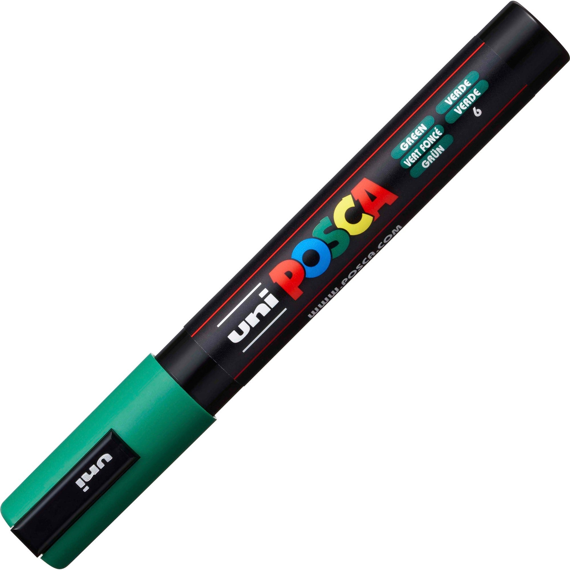 uni-posca-pc-5m-paint-markers-medium-marker-point-green-water-based-pigment-based-ink-6-pack_ubcpc5mgreen - 1