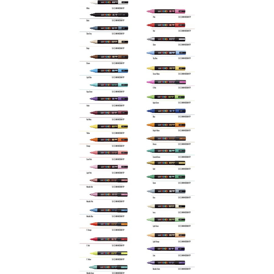 uni-posca-pc-5m-paint-markers-medium-marker-point-white-water-based-pigment-based-ink-6-pack_ubcpc5mwhite - 3