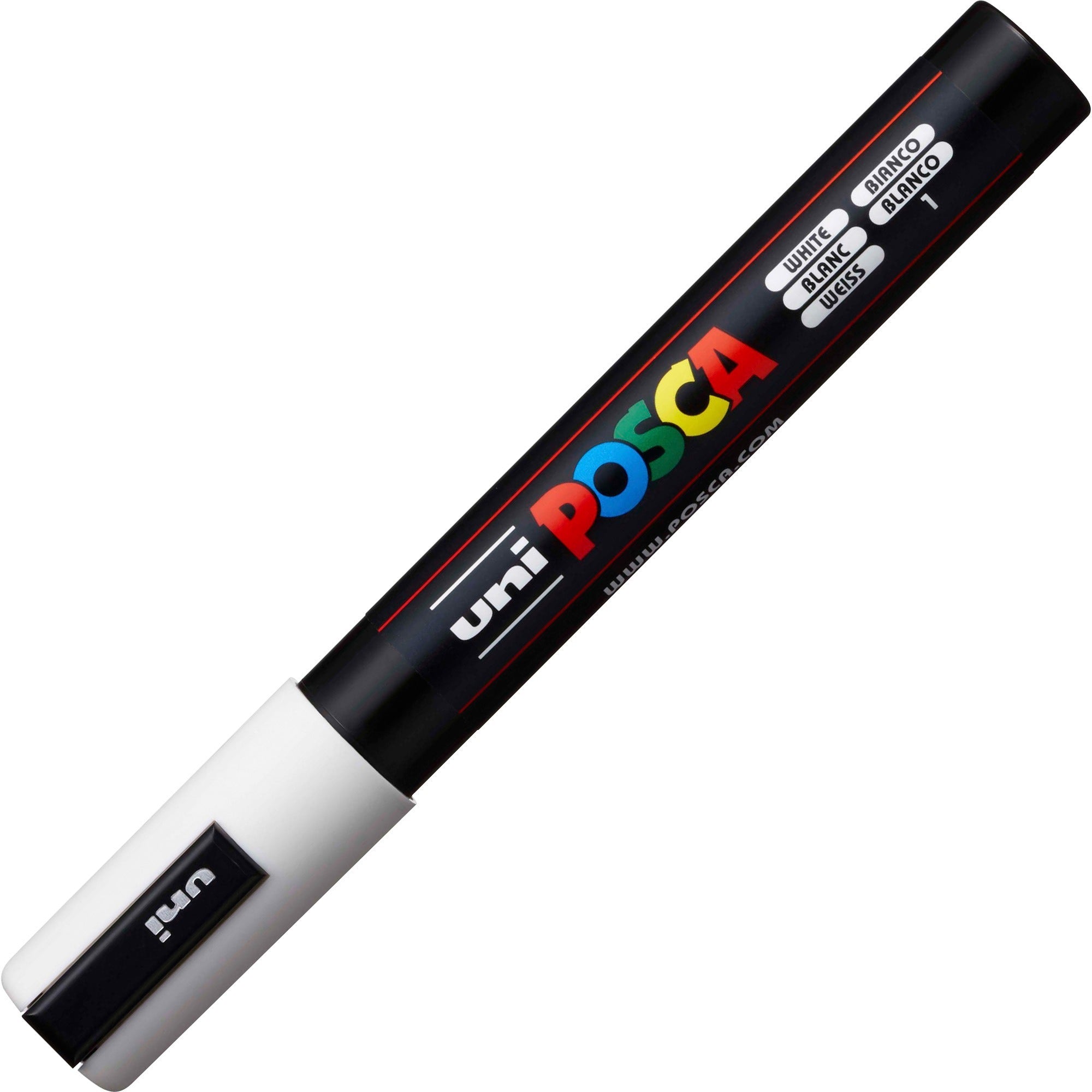 uni-posca-pc-5m-paint-markers-medium-marker-point-white-water-based-pigment-based-ink-6-pack_ubcpc5mwhite - 1