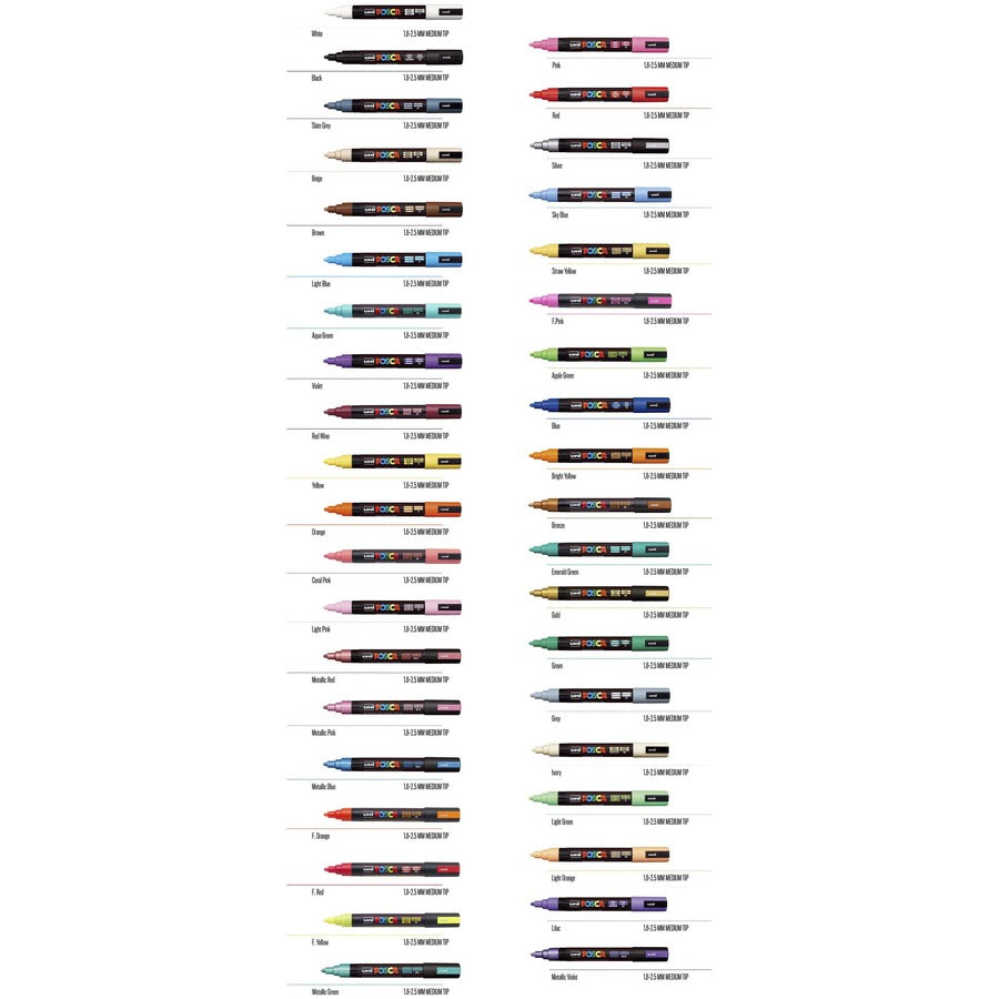 uni-posca-pc-5m-paint-markers-medium-marker-point-yellow-water-based-pigment-based-ink-6-pack_ubcpc5myellow - 3