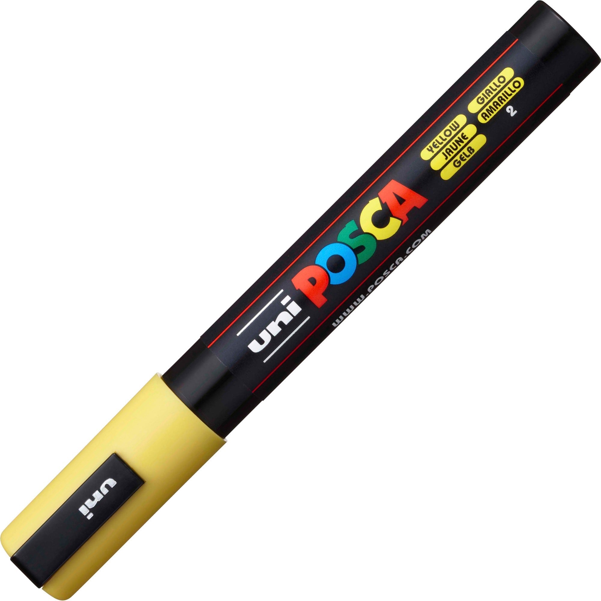 uni-posca-pc-5m-paint-markers-medium-marker-point-yellow-water-based-pigment-based-ink-6-pack_ubcpc5myellow - 1