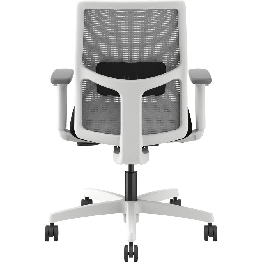 HON Ignition Low-back Task Chair - Black Seat - Fog Mesh Back - Designer White Frame - Low Back - 1 Each