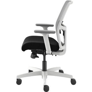 HON Ignition Low-back Task Chair - Black Seat - Fog Mesh Back - Designer White Frame - Low Back - 1 Each