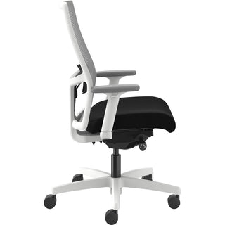HON Ignition Mid-back Task Chair - Black Seat - Fog Mesh Back - Designer White Frame - Mid Back - 1 Each
