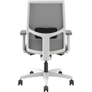 HON Ignition Mid-back Task Chair - Black Seat - Fog Mesh Back - Designer White Frame - Mid Back - 1 Each