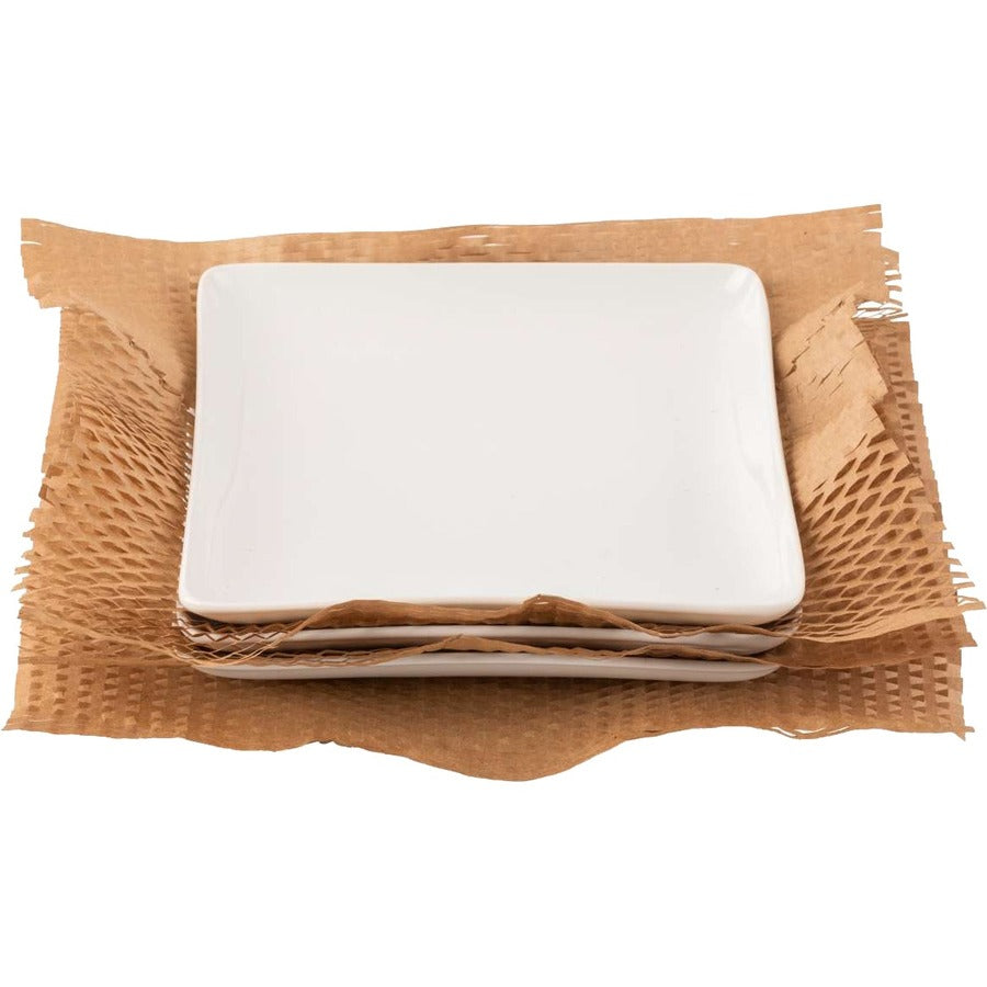 Duck Brand Flourish Honeycomb Cushion Wrap - 13" Width x 18.50" Length - Interfolded, Easy Tear, Interlocking - Brown - 6Each