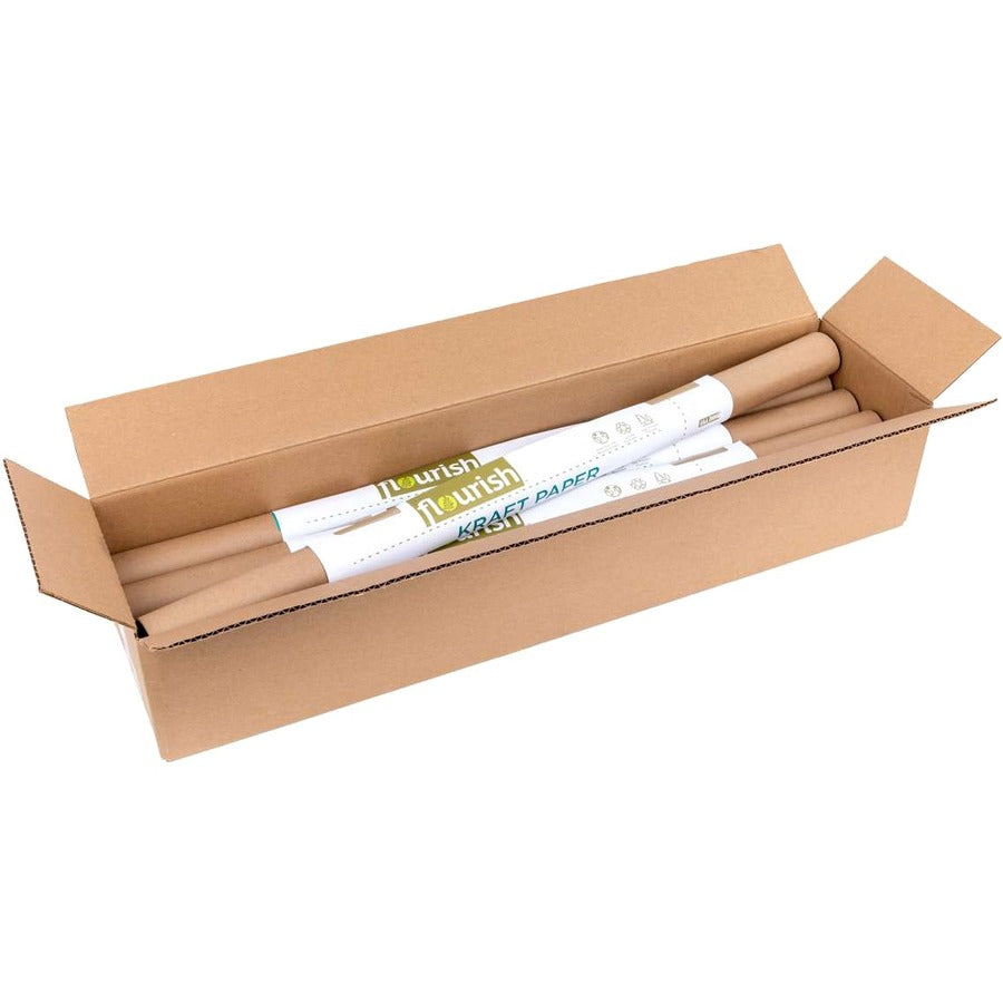 duck-brand-flourish-recycled-kraft-paper-30-width-x-1590-ft-length-scratch-resistant-durable-lightweight-easy-to-use-kraft-paper-brown-9each_duc287428 - 3