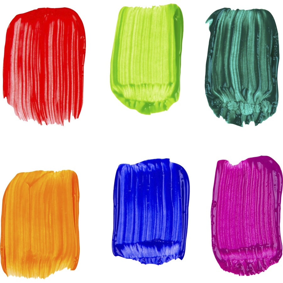crayola-washable-project-paint-6-pack-yellow-green-yellow-orange-red-orange-fuchsia-blue-violet-teal_cyo542403 - 6