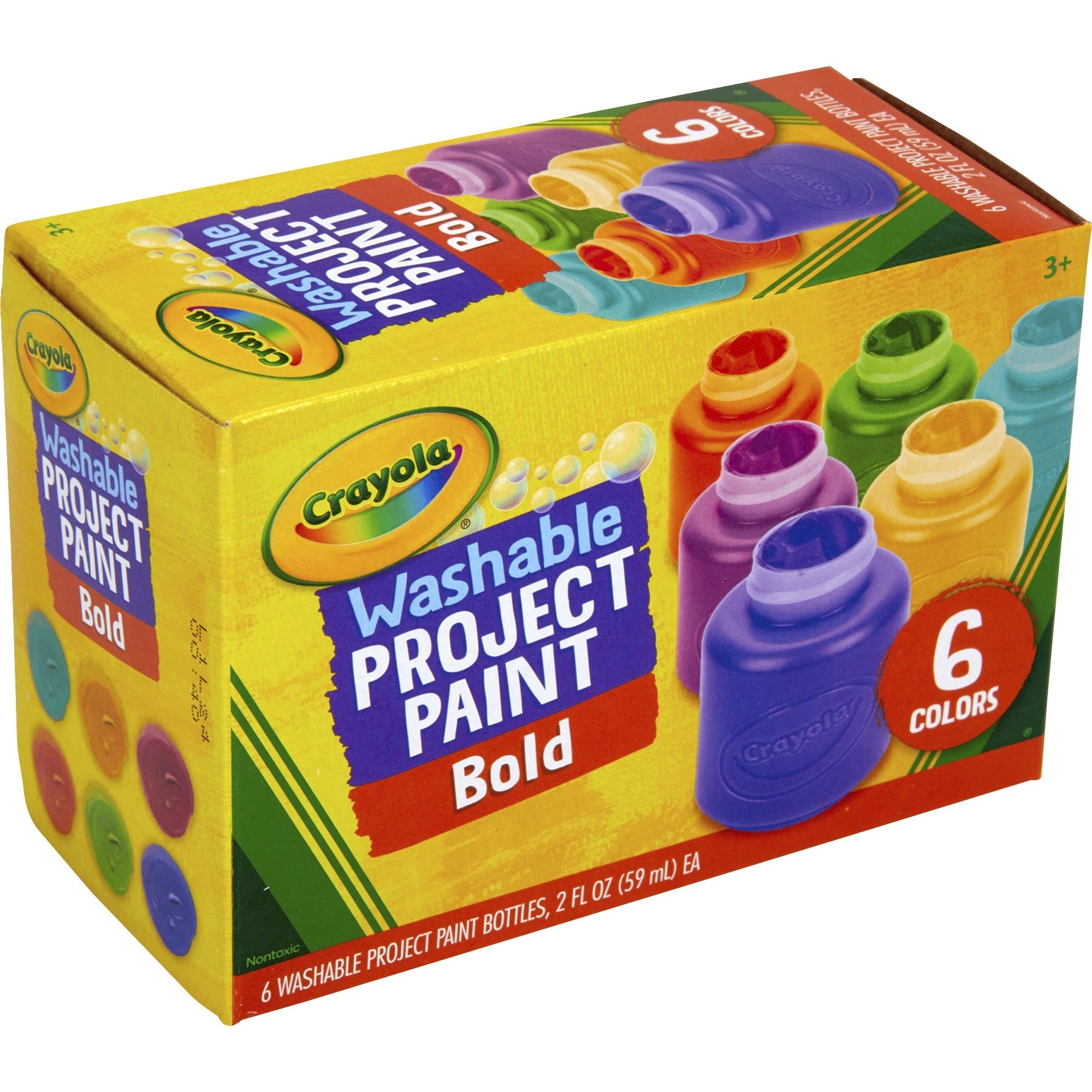 crayola-washable-project-paint-6-pack-yellow-green-yellow-orange-red-orange-fuchsia-blue-violet-teal_cyo542403 - 4