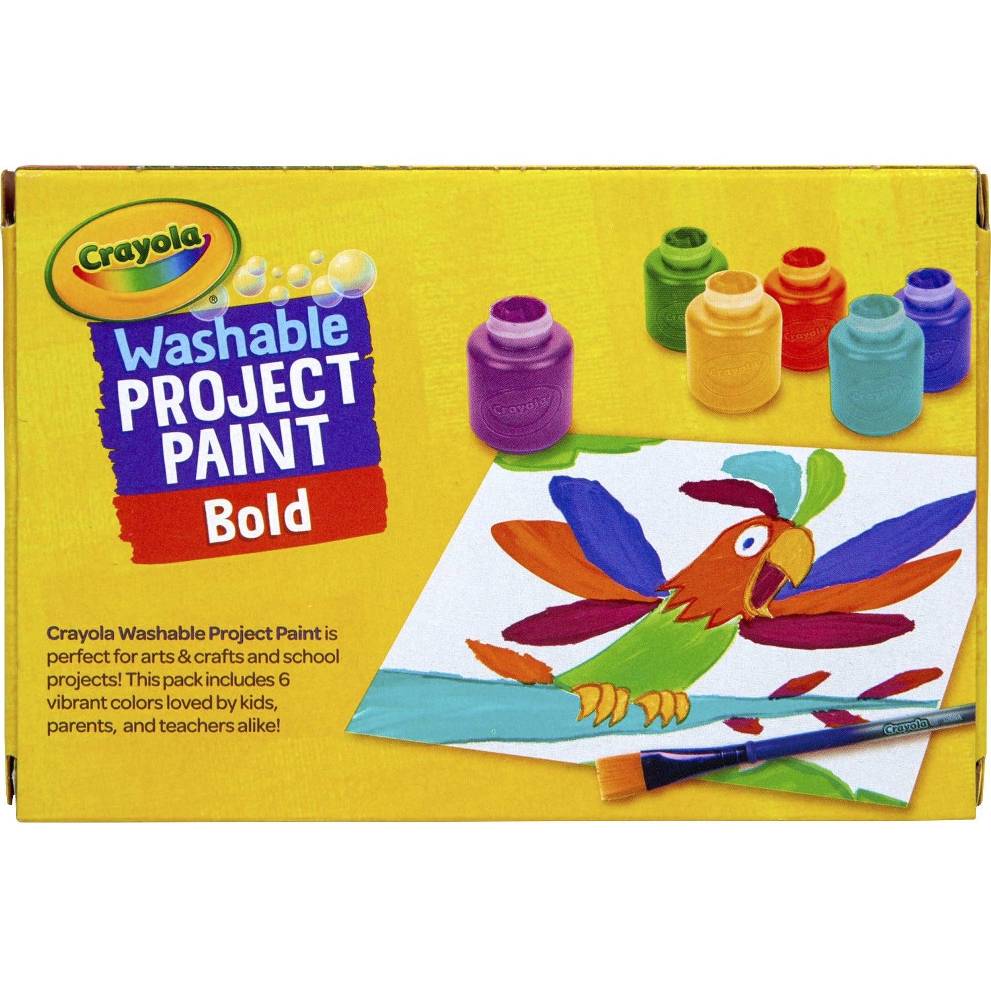 crayola-washable-project-paint-6-pack-yellow-green-yellow-orange-red-orange-fuchsia-blue-violet-teal_cyo542403 - 3