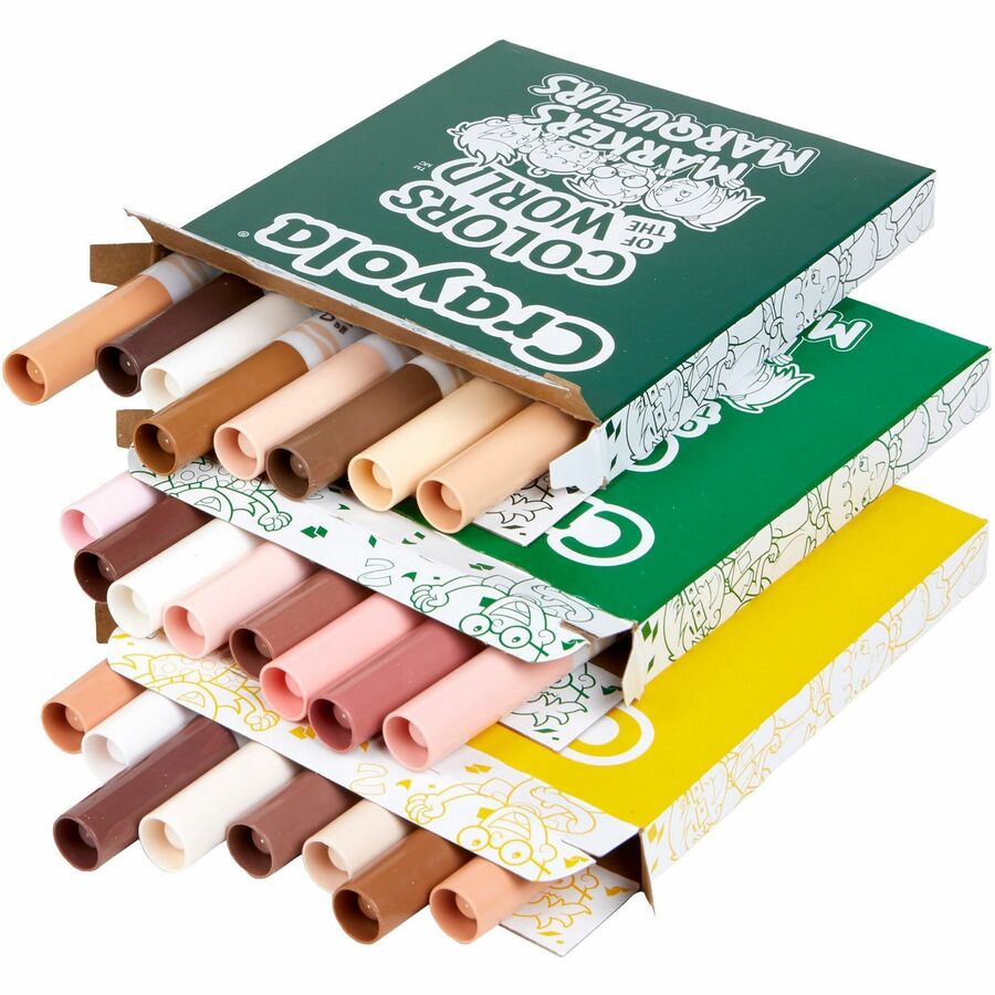 Colors of the World Washable Markers Classpack, Broad Bullet Tip, Assorted Colors, 240/Pack