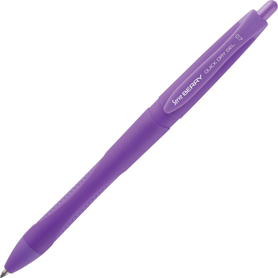 so-mine-serve-berry-quick-dry-retract-gel-ink-pen-medium-pen-point-07-mm-pen-point-size-retractable-black-blue-red-dark-blue-purple-green-gel-based-ink-black-blue-red-dark-blue-purple-green-barrel_srvbrgel07b6kra - 3