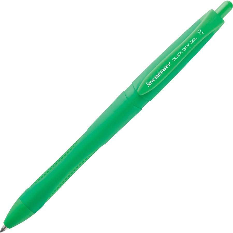 so-mine-serve-berry-quick-dry-retract-gel-ink-pen-medium-pen-point-07-mm-pen-point-size-retractable-black-blue-red-dark-blue-purple-green-gel-based-ink-black-blue-red-dark-blue-purple-green-barrel_srvbrgel07b6kra - 6