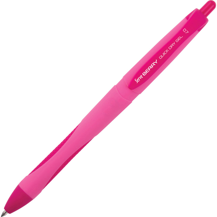 so-mine-serve-berry-quick-dry-retract-gel-ink-pen-medium-pen-point-07-mm-pen-point-size-retractable-orange-red-pink-turquoise-lilac-light-green-gel-based-ink-orange-red-pink-turquoise-lilac-light-green-barrel_srvbrgel07b6krb - 4