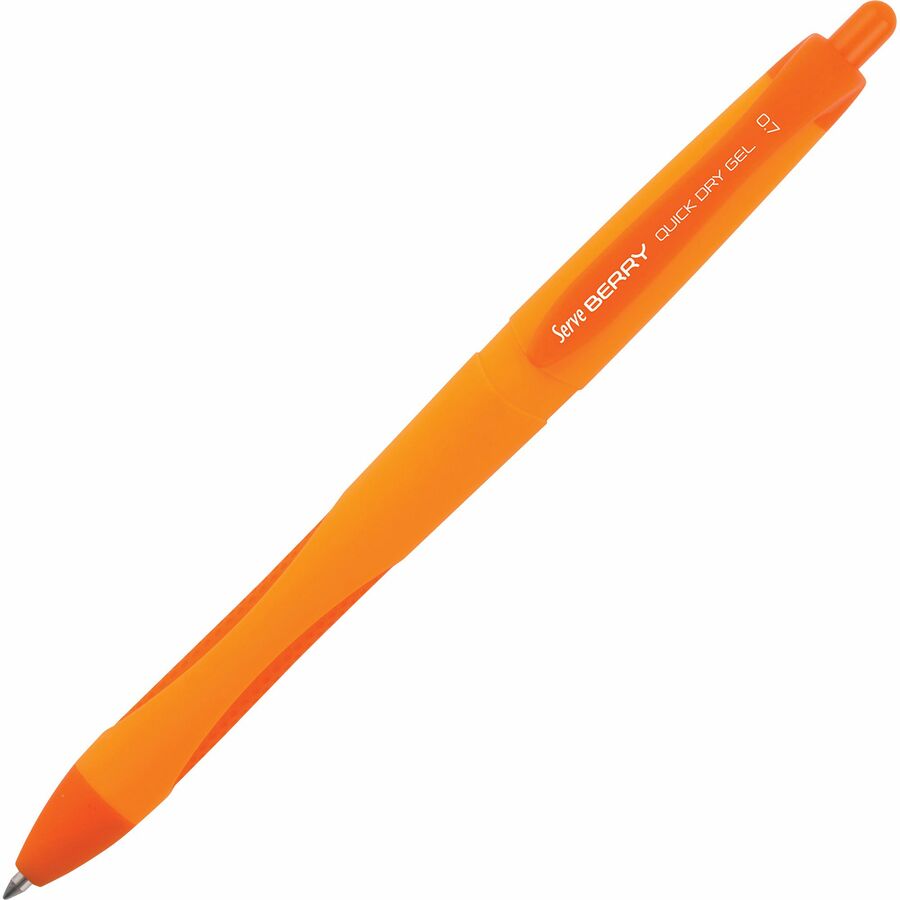 so-mine-serve-berry-quick-dry-retract-gel-ink-pen-medium-pen-point-07-mm-pen-point-size-retractable-orange-red-pink-turquoise-lilac-light-green-gel-based-ink-orange-red-pink-turquoise-lilac-light-green-barrel_srvbrgel07b6krb - 7