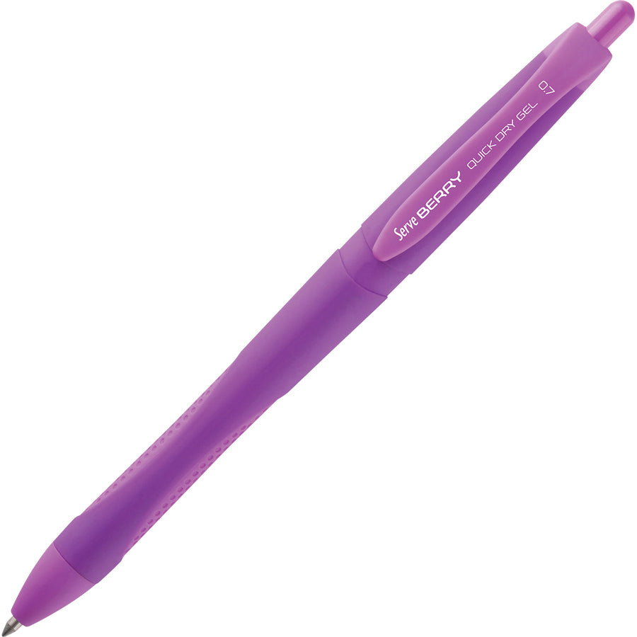 so-mine-serve-berry-quick-dry-retract-gel-ink-pen-medium-pen-point-07-mm-pen-point-size-retractable-orange-red-pink-turquoise-lilac-light-green-gel-based-ink-orange-red-pink-turquoise-lilac-light-green-barrel_srvbrgel07b6krb - 5