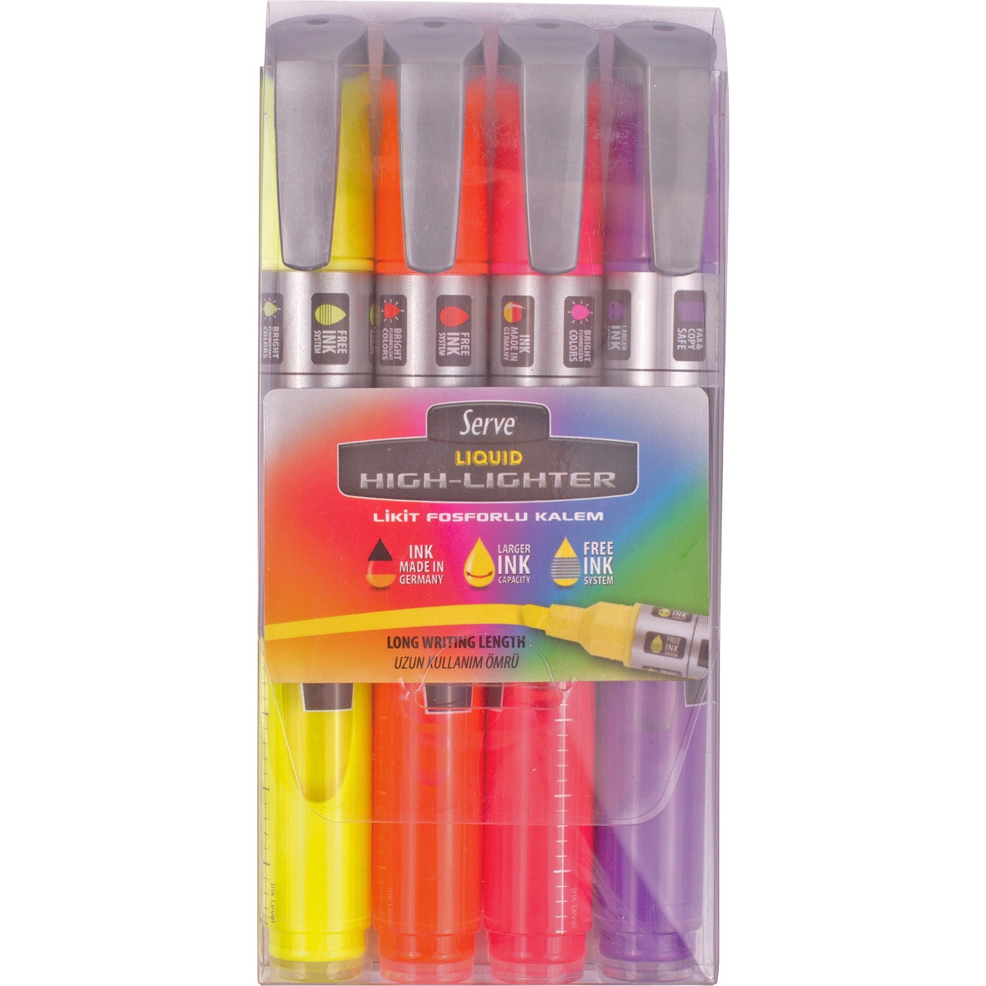 serve-jumbo-liquid-highlighters-chisel-marker-point-style-fluorescent-assorted-pigment-based-liquid-ink-4-set_srvlktfb4krpa - 1