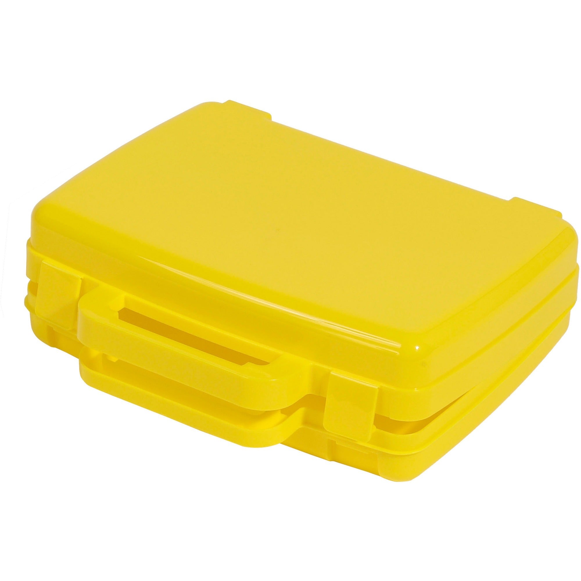 deflecto-antimicrobial-storage-case-yellow-external-dimensions-86-width-x-102-depth-x-27-height-snap-tight-closure-plastic-yellow-for-photo-art-craft-supplies_def39506yel - 3