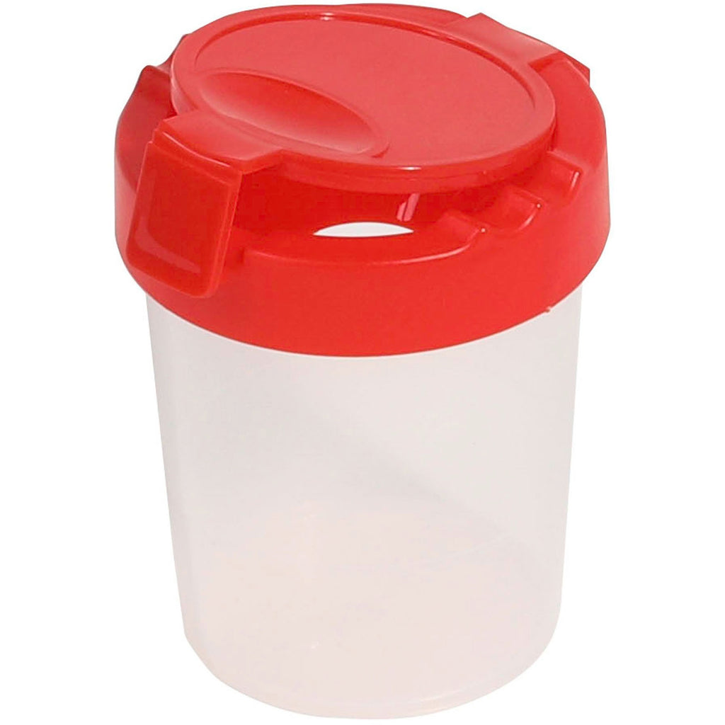 Antimicrobial No Spill Paint Cup, 3.46 w x 3.93 h, Red