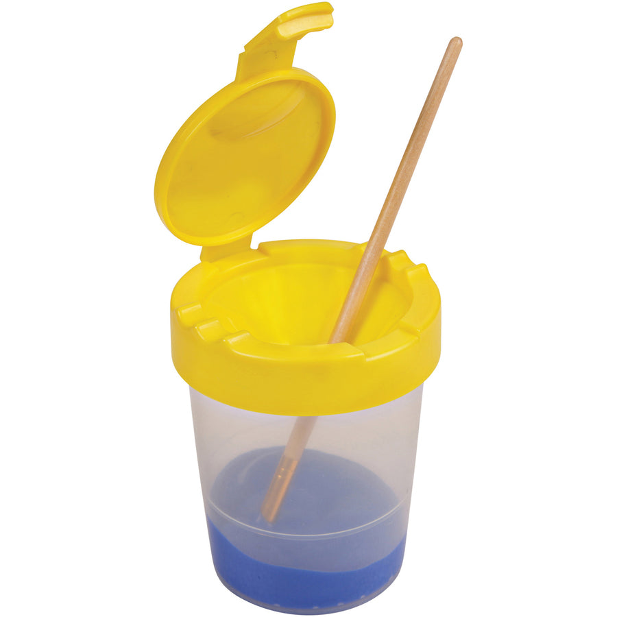 deflecto-antimicrobial-kids-no-spill-paint-cup-yellow-paint-brush-393height-x-346width-x-393depth-1-each-yellow-plastic-polypropylene_def39515yel - 3
