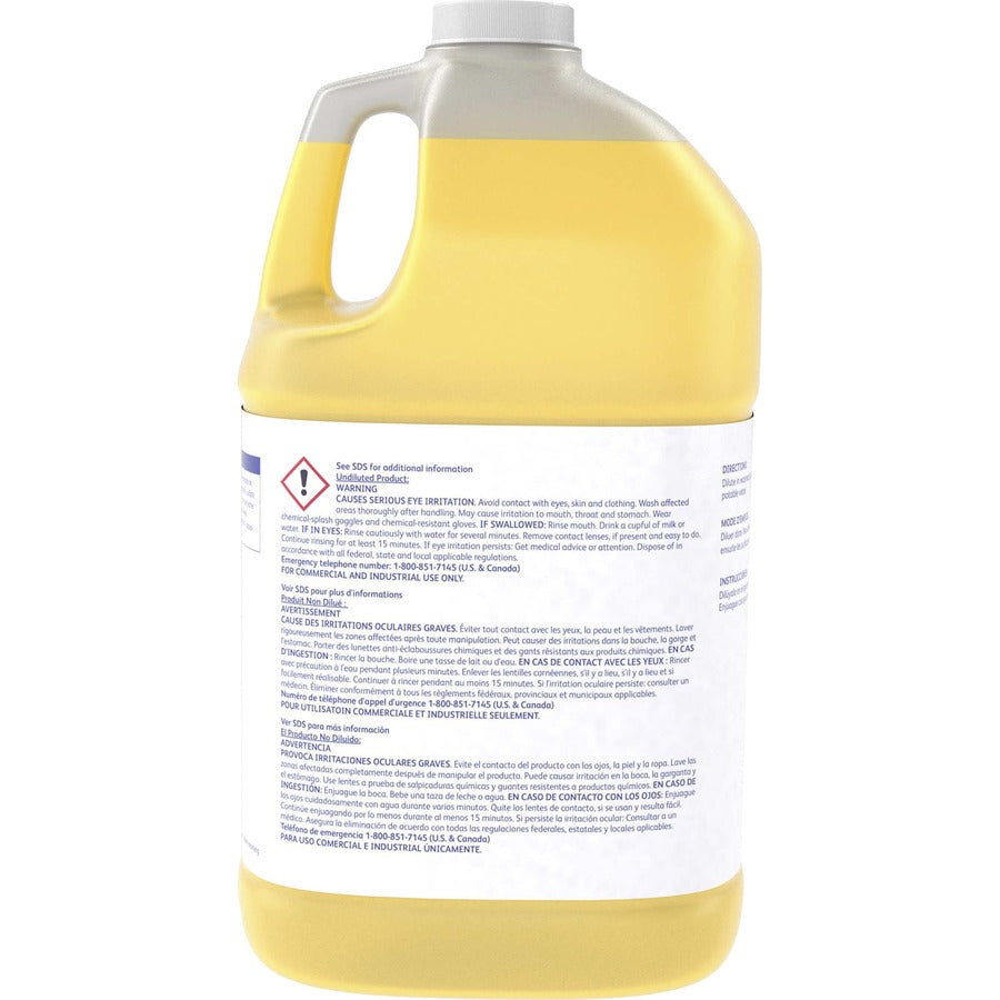 Diversey Limon Pot And Pan Detergent - Ready-To-Use/Concentrate - 128 fl oz (4 quart) - Lemon Fresh Scent - 2 / Carton - pH Balanced, Long Lasting, Pleasant Scent - Yellow