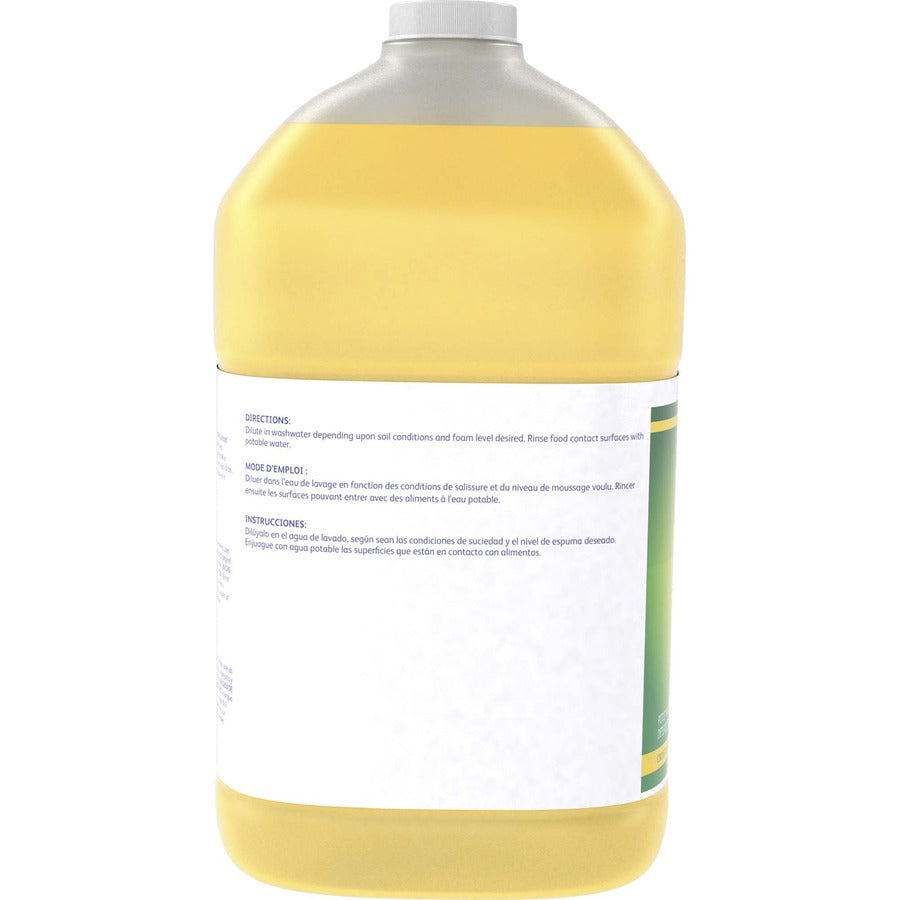 Diversey Limon Pot And Pan Detergent - Ready-To-Use/Concentrate - 128 fl oz (4 quart) - Lemon Fresh Scent - 2 / Carton - pH Balanced, Long Lasting, Pleasant Scent - Yellow