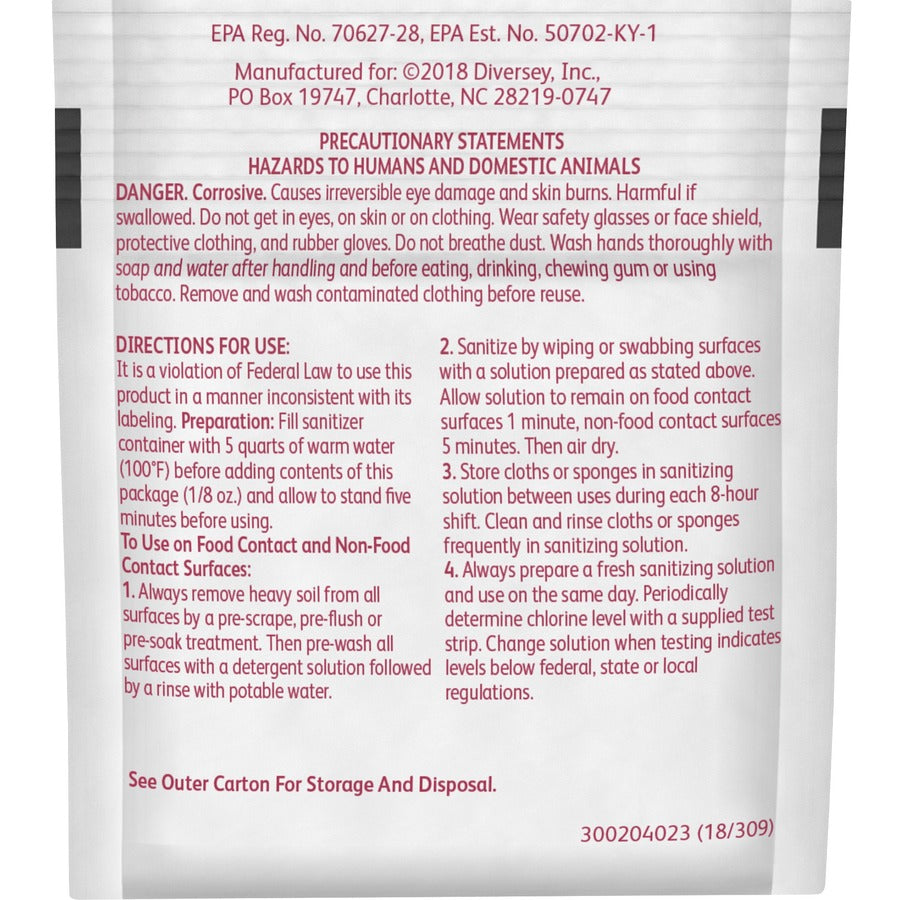 Sani-Sure Multi-Surface Sanitizer - 0.13 oz (0.01 lb) - Chlorine Scent - 100 / Carton - Odorless - Yellow
