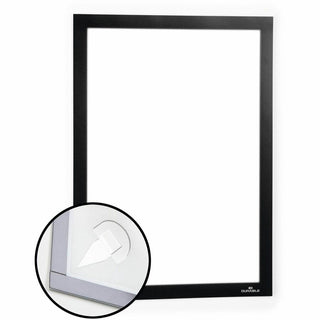 DURABLE DuraFrame Wallpaper - 8.50" x 11" Frame Size - Wall Mountable - Horizontal, Vertical - Sturdy, Anti-glare - 1 Each - Black