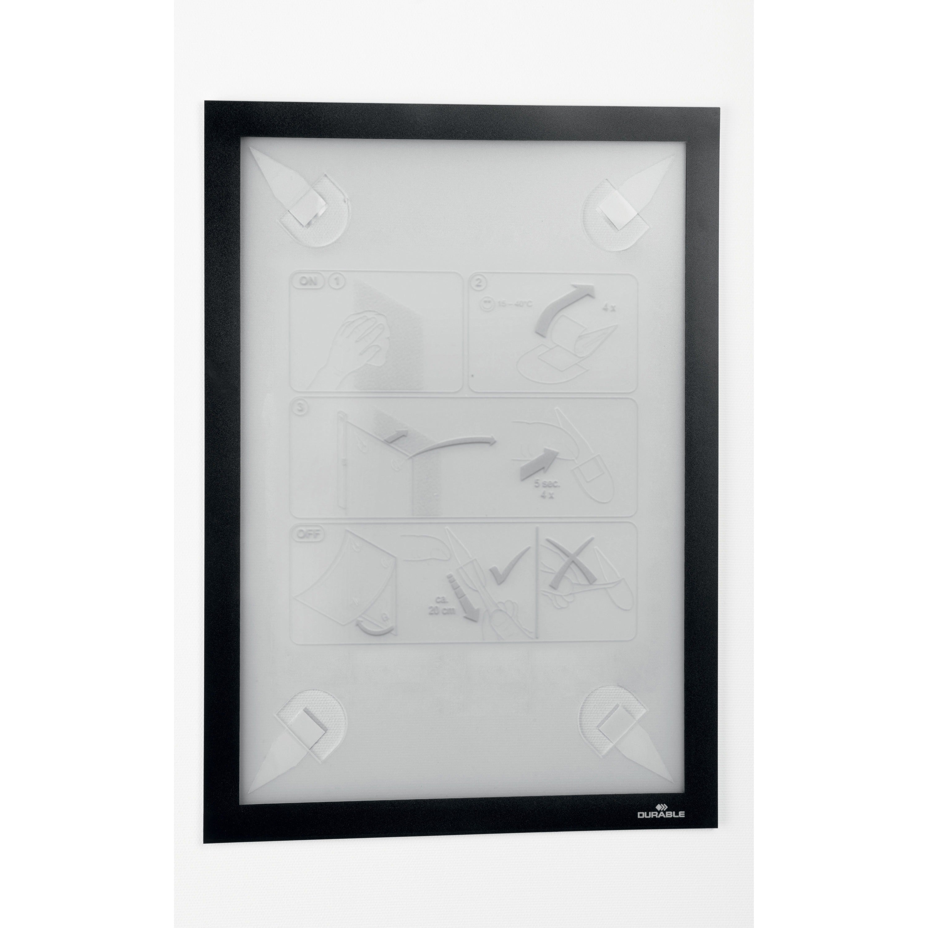 durable-duraframe-wallpaper-850-x-11-frame-size-wall-mountable-horizontal-vertical-sturdy-anti-glare-1-each-black_dbl400501 - 1