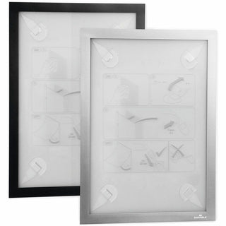 DURABLE DuraFrame Wallpaper - 8.50" x 11" Frame Size - Wall Mountable - Horizontal, Vertical - Sturdy, Anti-glare - 1 Each - White