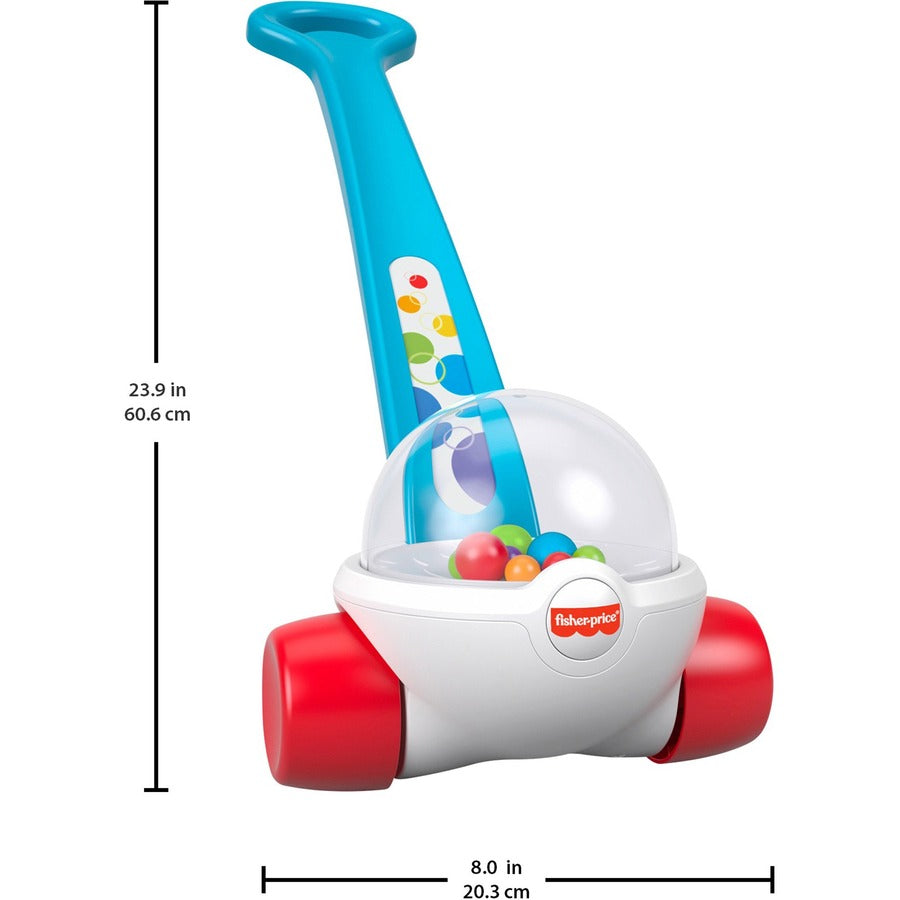 Fisher-Price Classic Corn Popper - Skill Learning: Gross Motor, Sensory, Color, Sound, Senses - 1-3 Year - Blue