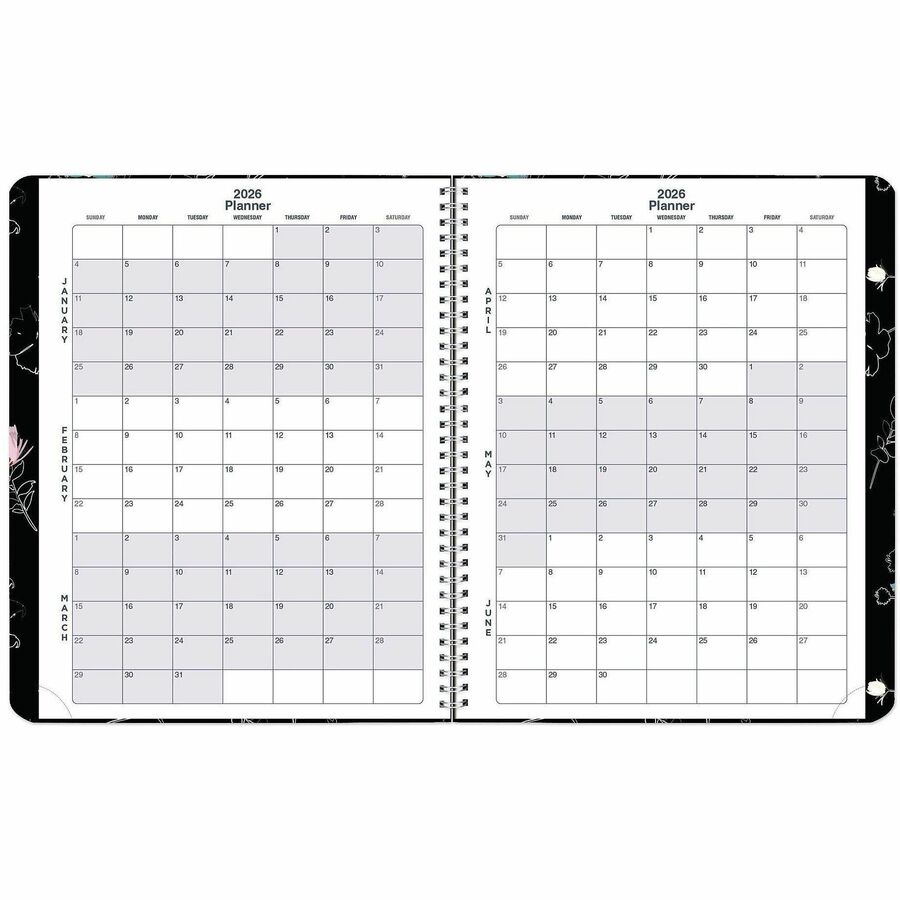 Monthly 14-Month Planner, Floral Watercolor Artwork, 11 x 8.5, Multicolor Cover, 14-Month (Dec to Jan): 2023 to 2025