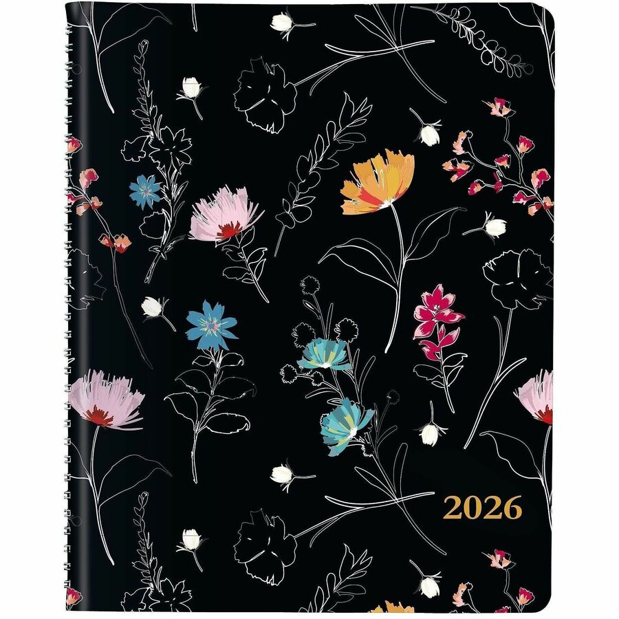 Monthly 14-Month Planner, Floral Watercolor Artwork, 11 x 8.5, Multicolor Cover, 14-Month (Dec to Jan): 2023 to 2025