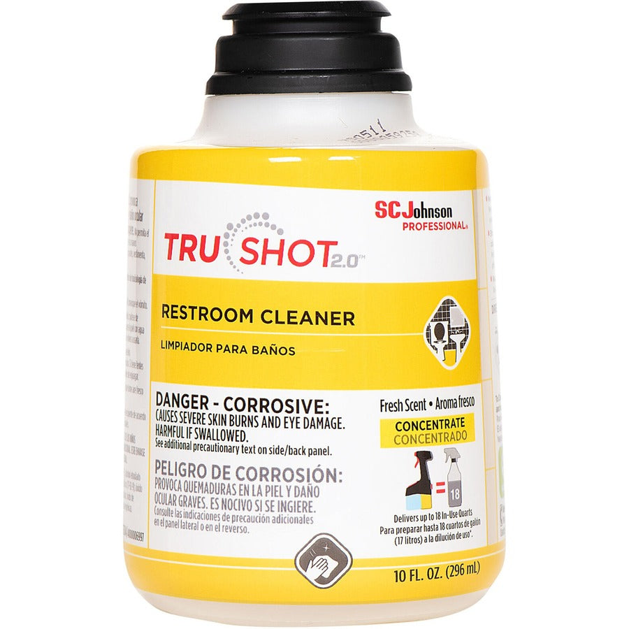 TruShot 2.0 Restroom Cleaner, Clean Fresh Scent, 10 oz Cartridge, 4/Carton