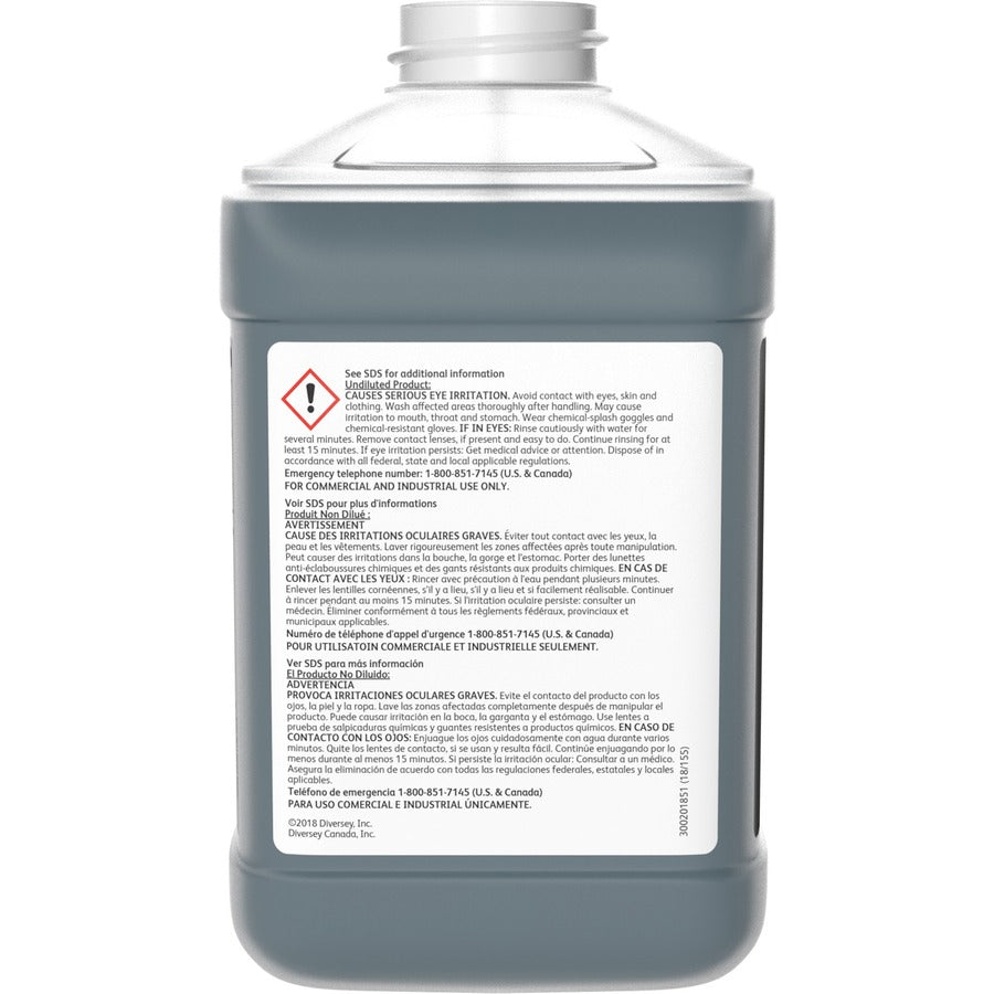 Diversey Suma Pan-Clean D1.5 - Concentrate - 84.5 fl oz (2.6 quart) - Floral ScentBottle - 2 / Carton - Non-corrosive, Long Lasting - Blue