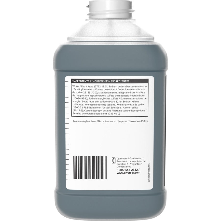 Diversey Suma Pan-Clean D1.5 - Concentrate - 84.5 fl oz (2.6 quart) - Floral ScentBottle - 2 / Carton - Non-corrosive, Long Lasting - Blue