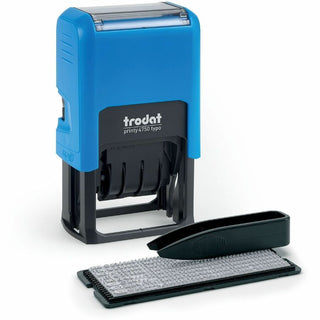 Trodat Do-it-Yourself Date Stamp - Date Stamp - 2 Characters/Line - 1" Impression Width x 1.63" Impression Length - 10000 Impression(s) - Assorted - Recycled - 1 Each