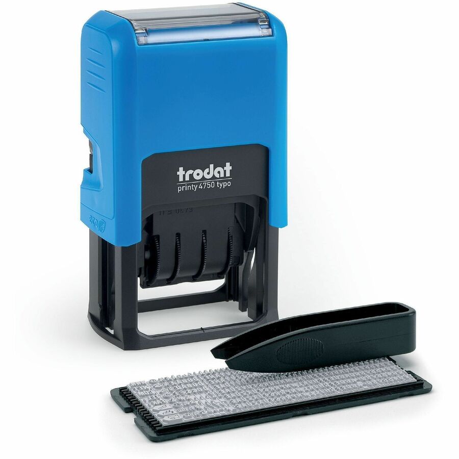 Trodat Do-it-Yourself Date Stamp - Date Stamp - 2 Characters/Line - 1" Impression Width x 1.63" Impression Length - 10000 Impression(s) - Assorted - Recycled - 1 Each