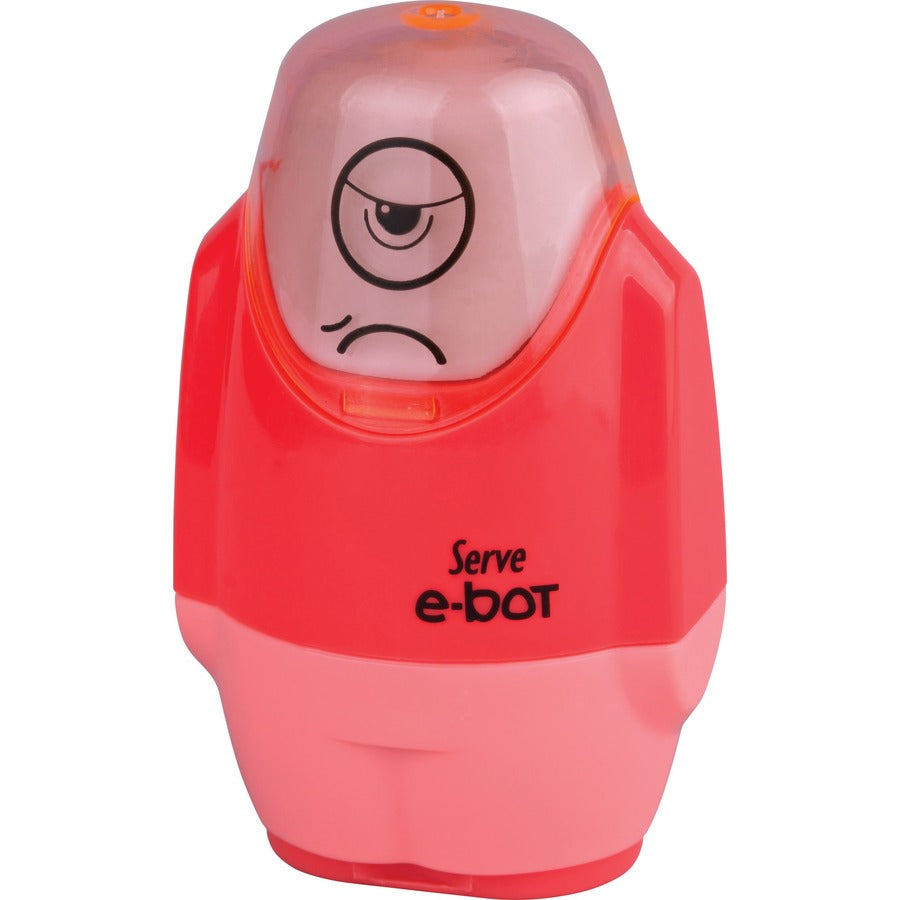 Serve E-Bot Eraser & Sharpener - 2 Hole(s) - Plastic - Multicolor - 1 Each