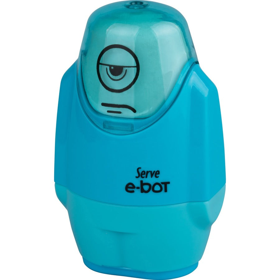 Serve E-Bot Eraser & Sharpener - 2 Hole(s) - Plastic - Multicolor - 1 Each