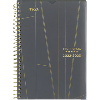 five-star-style-planner-small-size-academic-weekly-monthly-12-month-july-june-1-week-1-month-double-page-layout-8-1-2-x-5-1-2-sheet-size-wire-bound-multi-durable-cover-dated-planning-page-tabbed-reference-calendar-unrule_aag1413p200a - 2