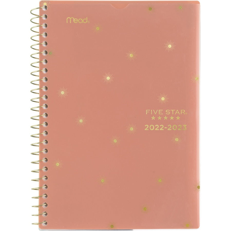 five-star-style-planner-small-size-academic-weekly-monthly-12-month-july-june-1-week-1-month-double-page-layout-8-1-2-x-5-1-2-sheet-size-wire-bound-multi-durable-cover-dated-planning-page-tabbed-reference-calendar-unrule_aag1413p200a - 3