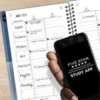 Academic Year Customizable Student Weekly/Monthly Planner, 8.5 x 6.75, 12-Month (July to June), 2023 to 2024