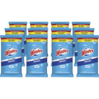 windex-glass-&-surface-wipes-ready-to-use-38-pack-12-carton-streak-free-unscented-chemical-free-white_sjn319251ct - 1