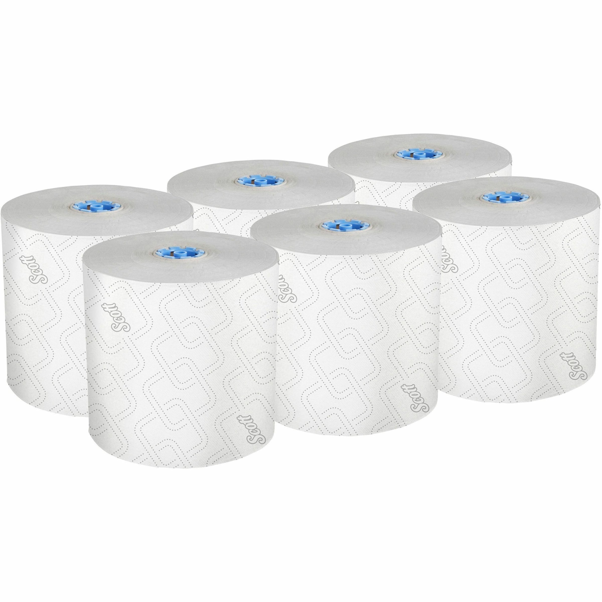 Scott Pro High-Capacity Hard Roll Towels with Elevated Design & Absorbency Pockets - 7.50" x 700 ft - 1.75" Core - White - Paper - Quick Drying, Absorbent, Hygienic - For Hand, Washroom, Breakroom, Restroom, Guest, Employee - 6 / Carton