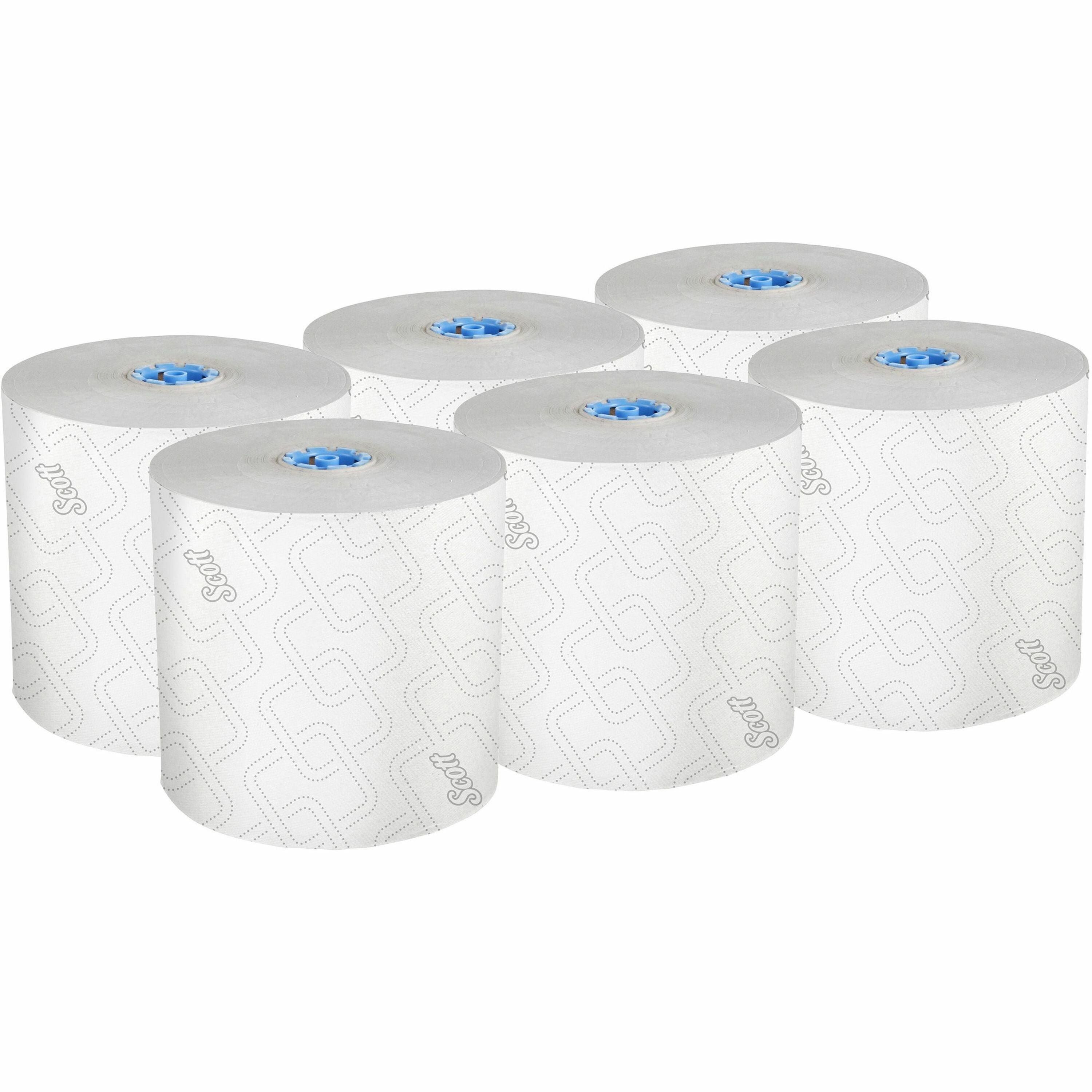Scott Pro High-Capacity Hard Roll Towels with Elevated Design & Absorbency Pockets - 7.50" x 700 ft - 1.75" Core - White - Paper - Quick Drying, Absorbent, Hygienic - For Hand, Washroom, Breakroom, Restroom, Guest, Employee - 6 / Carton
