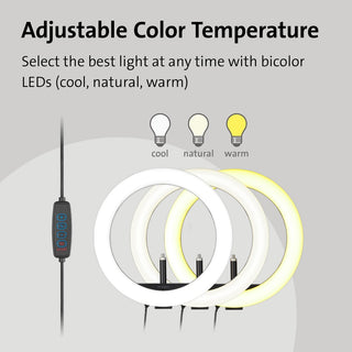 Kensington L1000 Bicolour Ring Light with Webcam Mount - Stand