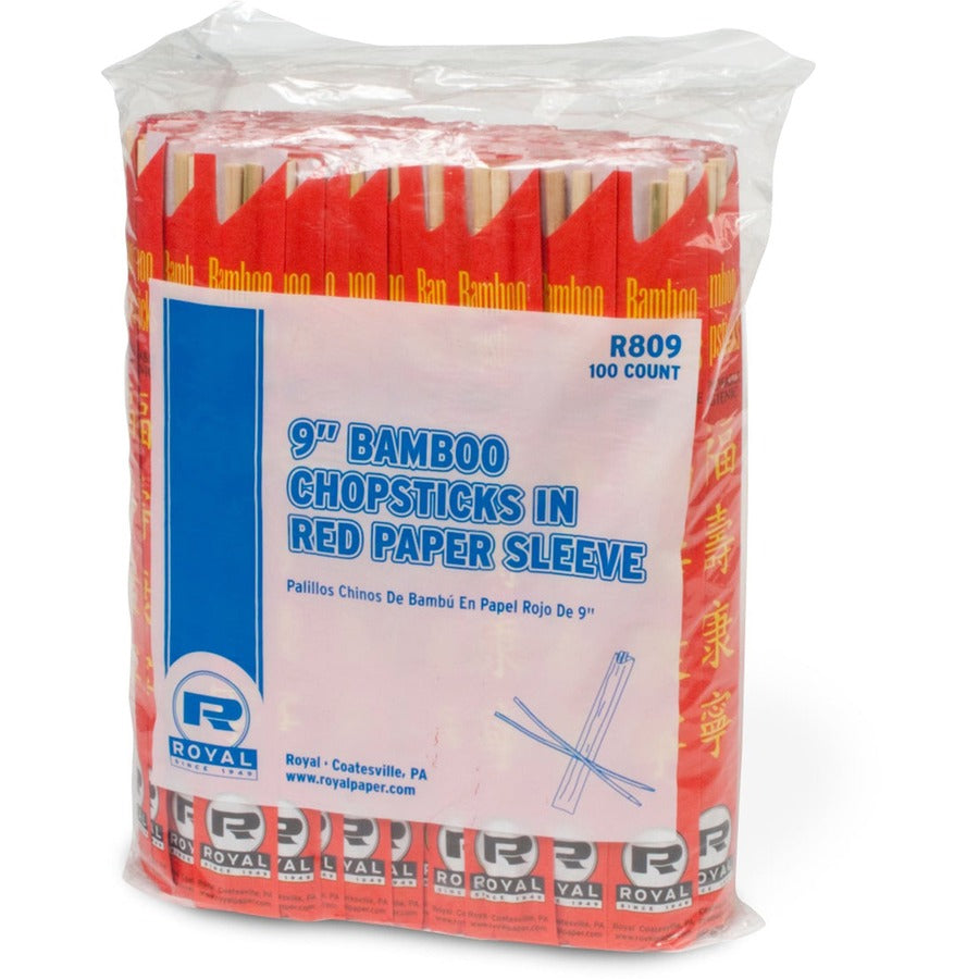amercare-royal-9-bamboo-chopsticks-1000-carton-chopsticks-red-natural_egs054000 - 2