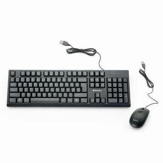 Verbatim Wired Keyboard and Mouse - USB Cable Keyboard - USB Mouse - 1000 dpi - Multimedia Hot Key(s) - Symmetrical - Compatible with Linux, Windows, ChromeOS, Mac, PC, Mac OS